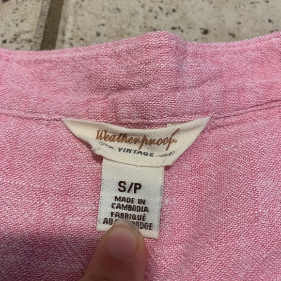 Weatherproof Vintage Pink Sleeveless Button-Up Top - Size S/P - Picture 2 of 5